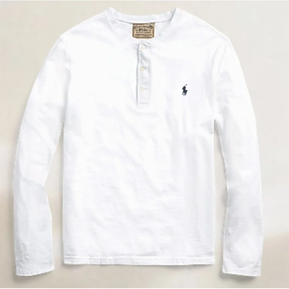 Polo Ralph Lauren Henley White Long Sleeve w/ Blue T-Shirt Men's Size 4XLT NWT